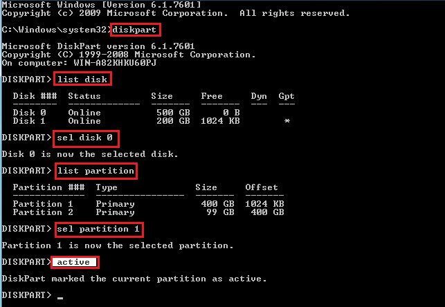 diskpart windows 10