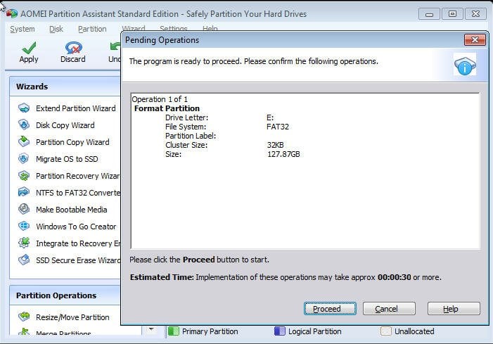 Format 128GB Flash Drive to FAT32 in Windows 7/8/10