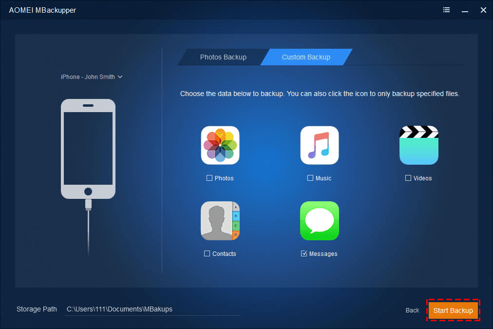 How to backup messages from iphone