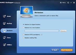 Screenshots of AOMEI Products