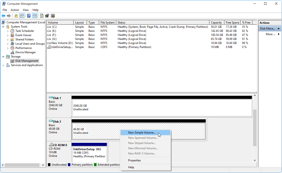 simple volume wizard windows 10 simple volume wizard windows 10