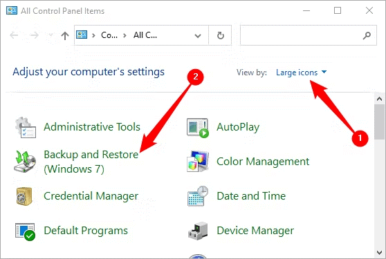 Backup and Restore (Windows 7)
