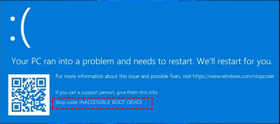lenovo laptop inaccessible boot device