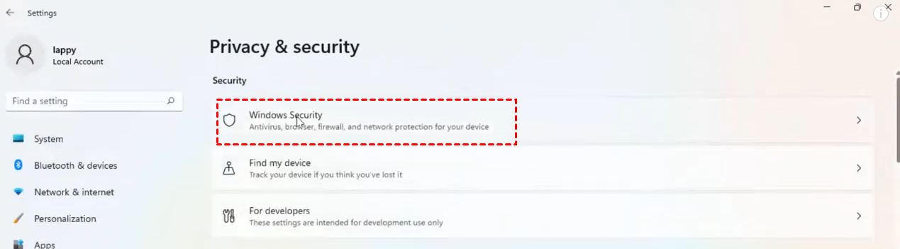 windows security