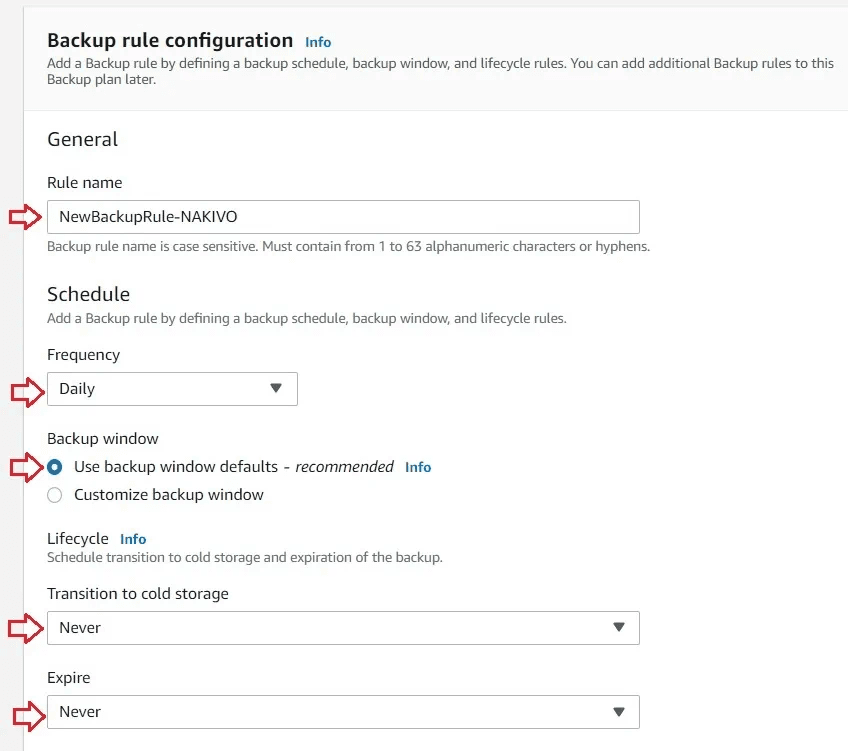 backup rule configuration backup rule configuration