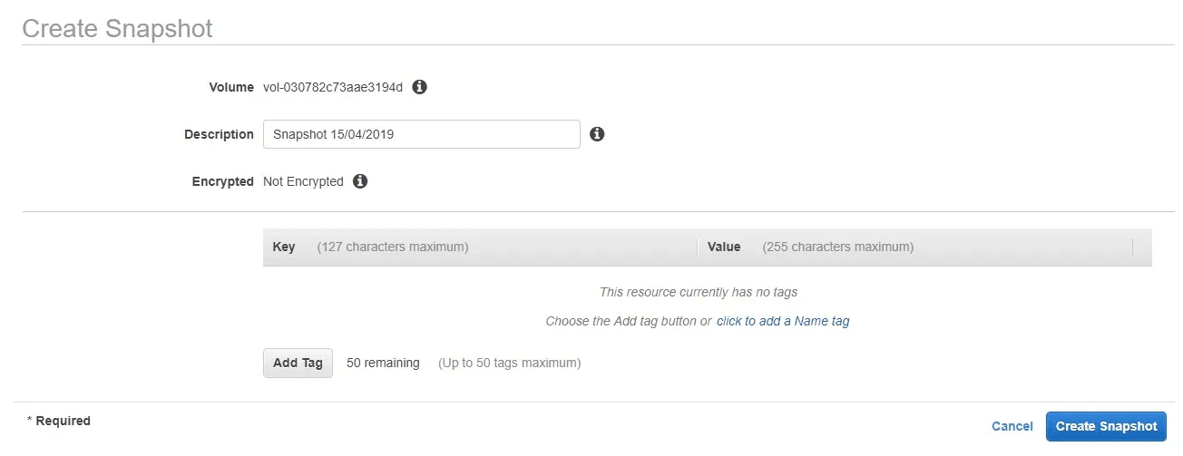 configure snapshot configure snapshot