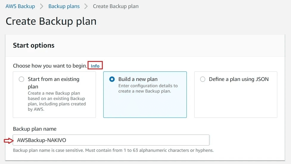 create backup plan create backup plan