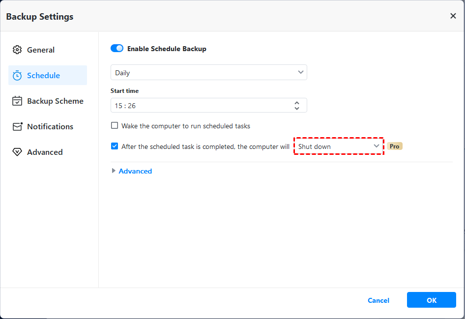 How to Schedule a Backup Task to Run Automatically
