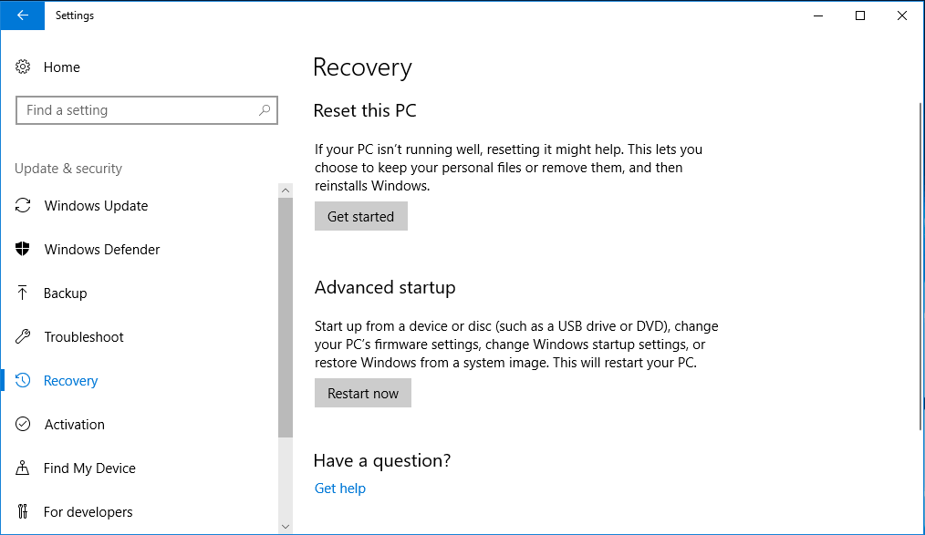 How to Restore Windows 10 Operating System with One Click