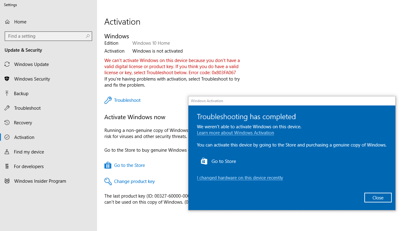 windows activation troubleshoot